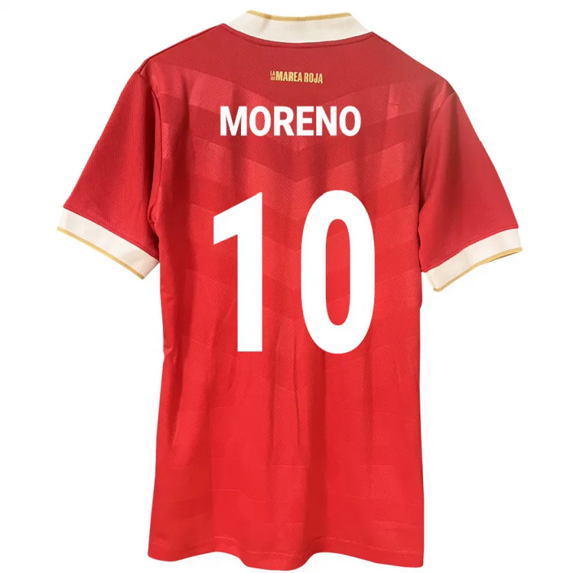 Danxen Kobiety Panama Éric Moreno #10 Czerwony Domowa Koszulka 24-26 Koszulki Klubowe
