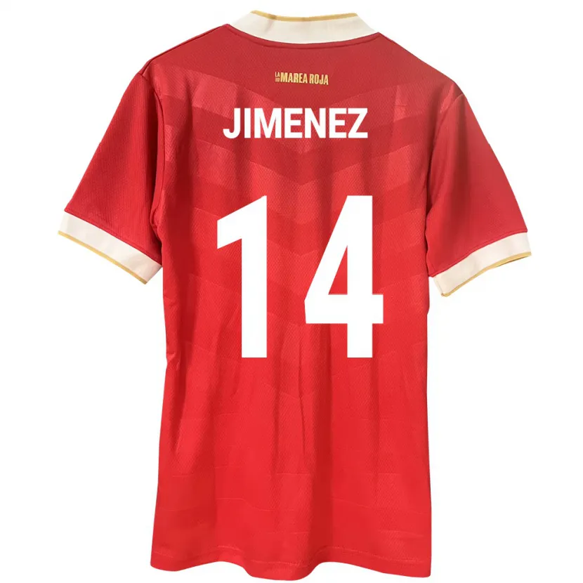 Danxen Kobiety Panama Juan Jiménez #14 Czerwony Domowa Koszulka 24-26 Koszulki Klubowe