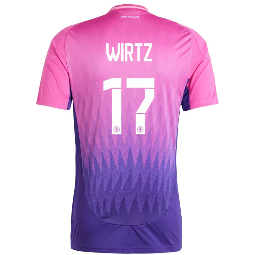 Danxen Kobiety Niemcy Florian Wirtz #17 Różowy Fiolet Wyjazdowa Koszulka 24-26 Koszulki Klubowe