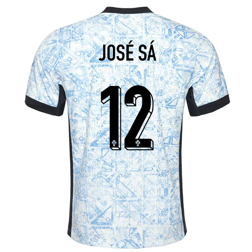 Danxen Kobiety Portugalia Jose Sa #12 Kremowy Niebieski Wyjazdowa Koszulka 24-26 Koszulki Klubowe