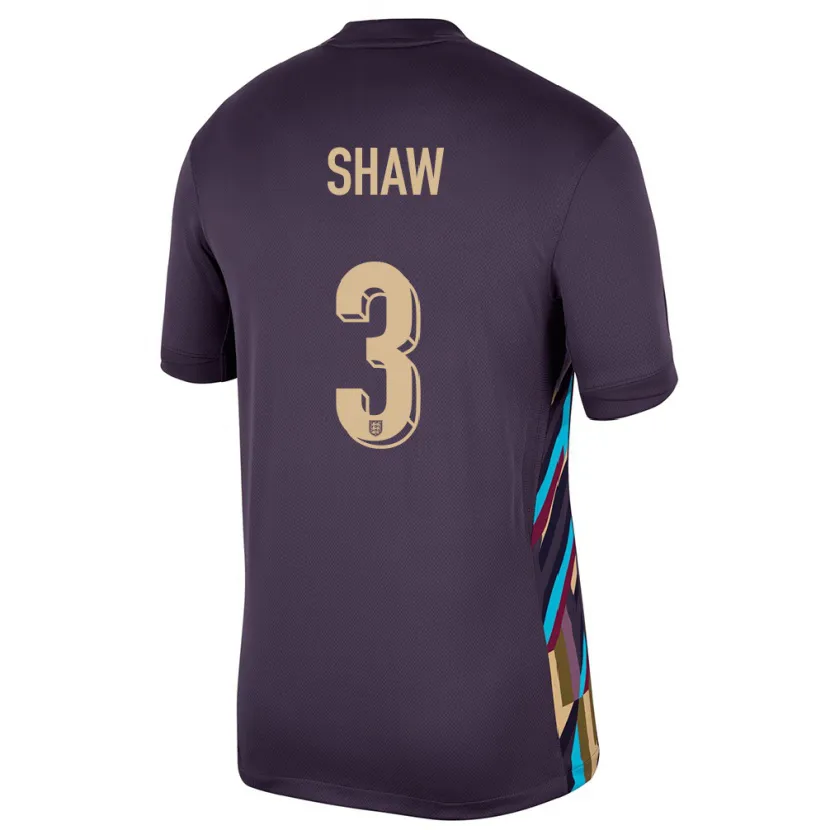 Danxen Kobiety Anglia Luke Shaw #3 Ciemna Rodzynka Wyjazdowa Koszulka 24-26 Koszulki Klubowe