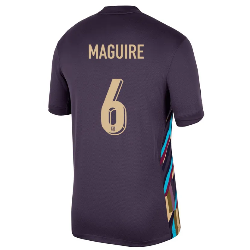 Danxen Kobiety Anglia Harry Maguire #6 Ciemna Rodzynka Wyjazdowa Koszulka 24-26 Koszulki Klubowe