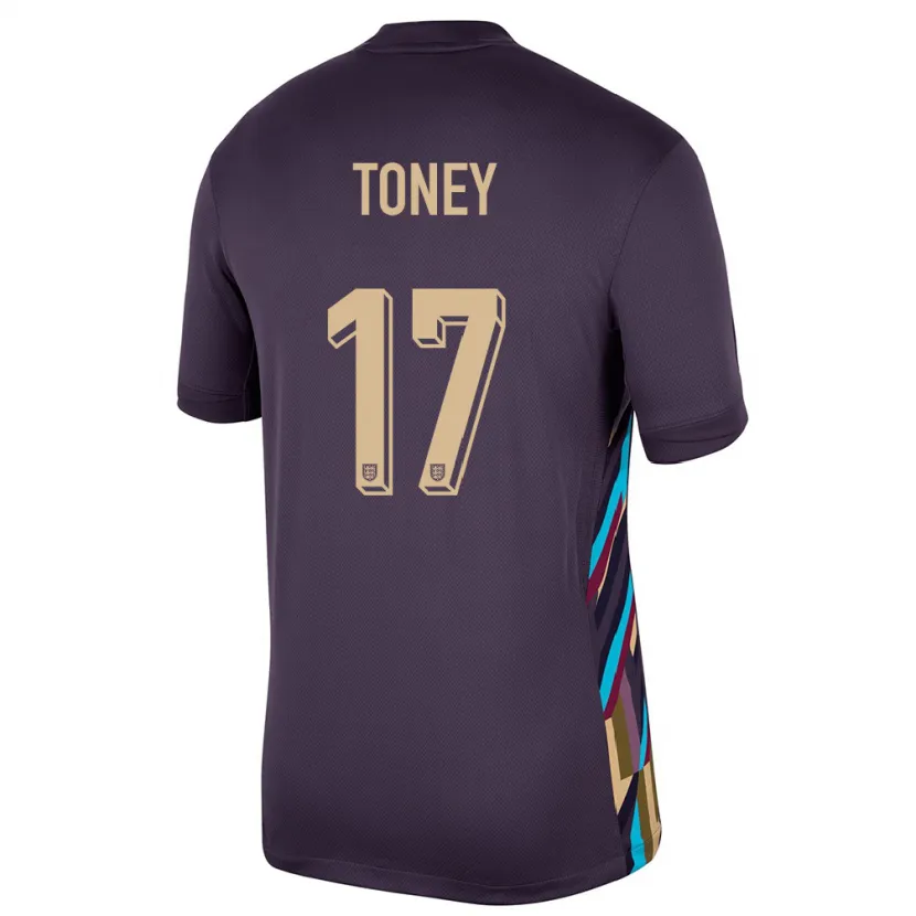 Danxen Kobiety Anglia Ivan Toney #17 Ciemna Rodzynka Wyjazdowa Koszulka 24-26 Koszulki Klubowe