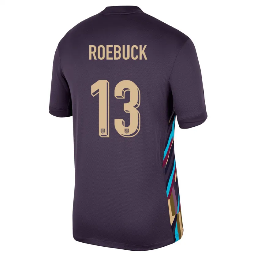 Danxen Kobiety Anglia Ellie Roebuck #13 Ciemna Rodzynka Wyjazdowa Koszulka 24-26 Koszulki Klubowe