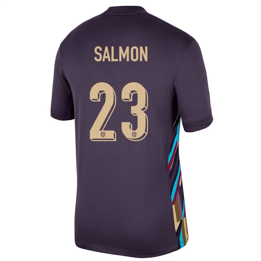 Danxen Kobiety Anglia Ebony Salmon #23 Ciemna Rodzynka Wyjazdowa Koszulka 24-26 Koszulki Klubowe