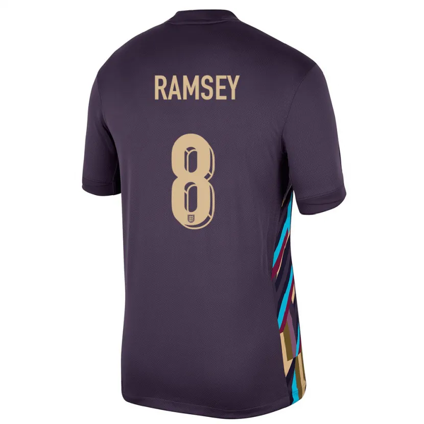 Danxen Kobiety Anglia Jacob Ramsey #8 Ciemna Rodzynka Wyjazdowa Koszulka 24-26 Koszulki Klubowe