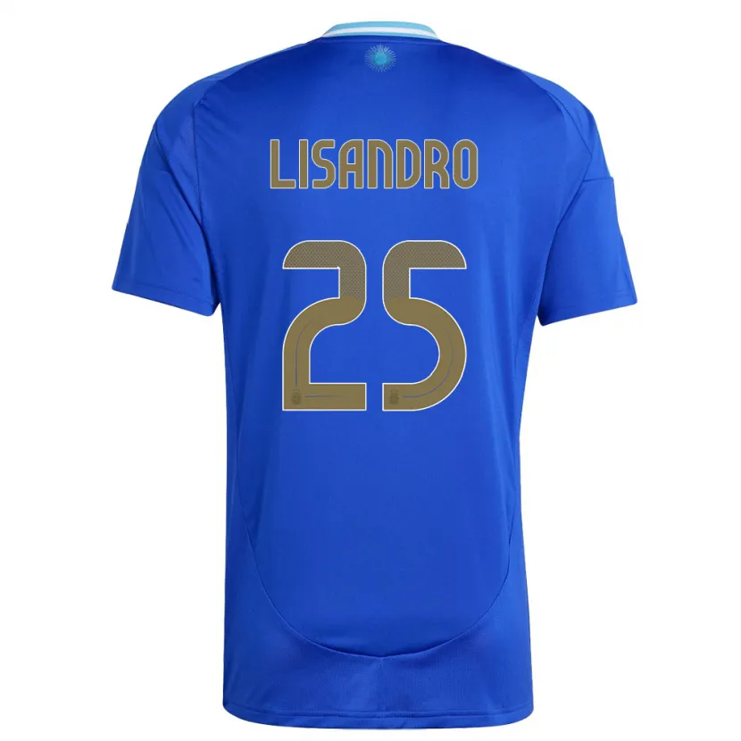 Danxen Kobiety Argentyna Lisandro Martinez #25 Niebieski Wyjazdowa Koszulka 24-26 Koszulki Klubowe
