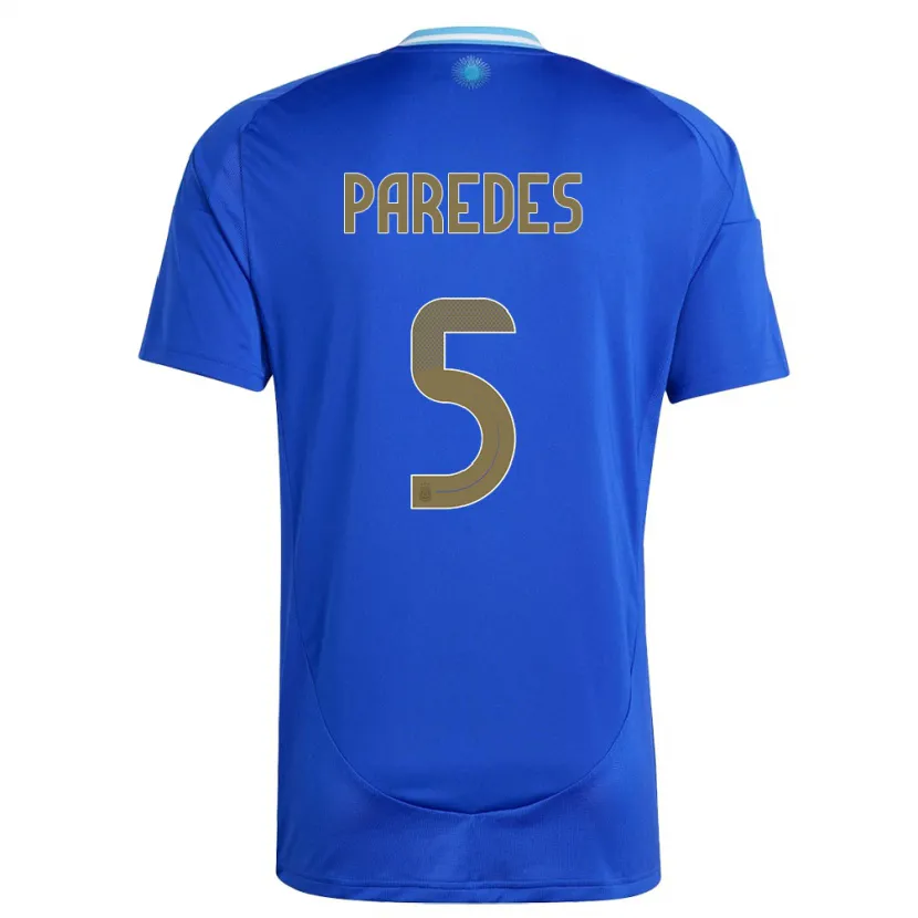 Danxen Kobiety Argentyna Leandro Paredes #5 Niebieski Wyjazdowa Koszulka 24-26 Koszulki Klubowe