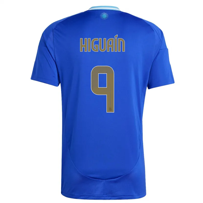 Danxen Kobiety Argentyna Gonzalo Higuain #9 Niebieski Wyjazdowa Koszulka 24-26 Koszulki Klubowe