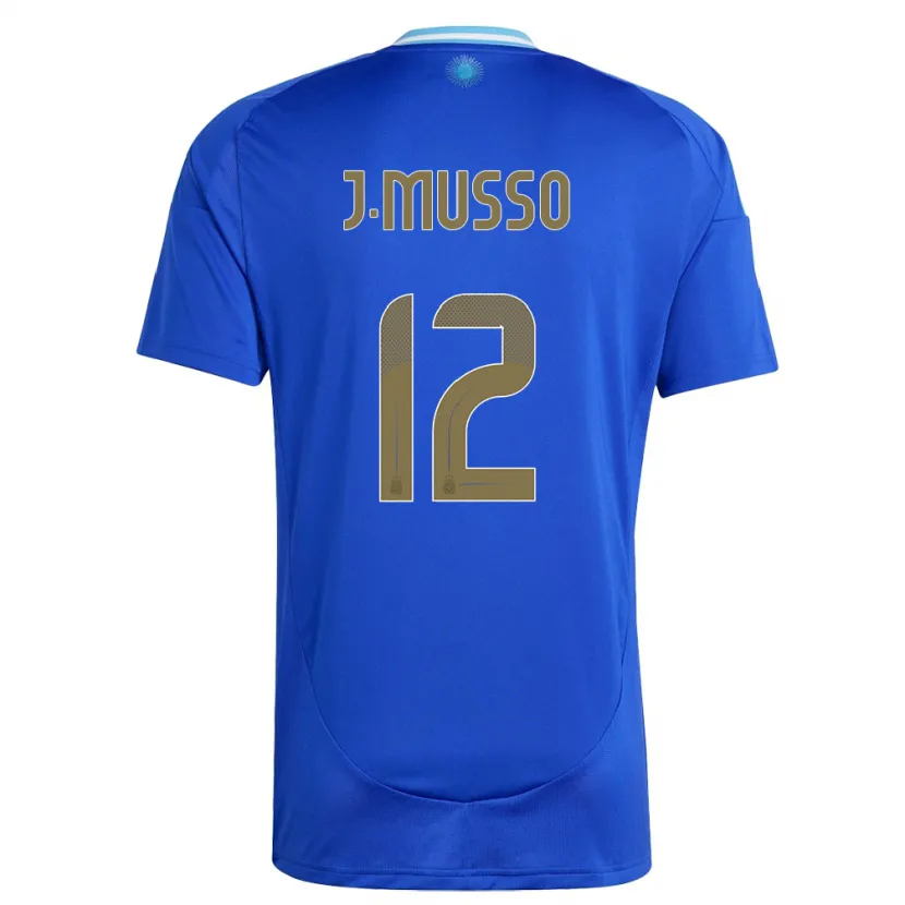 Danxen Kobiety Argentyna Juan Musso #12 Niebieski Wyjazdowa Koszulka 24-26 Koszulki Klubowe