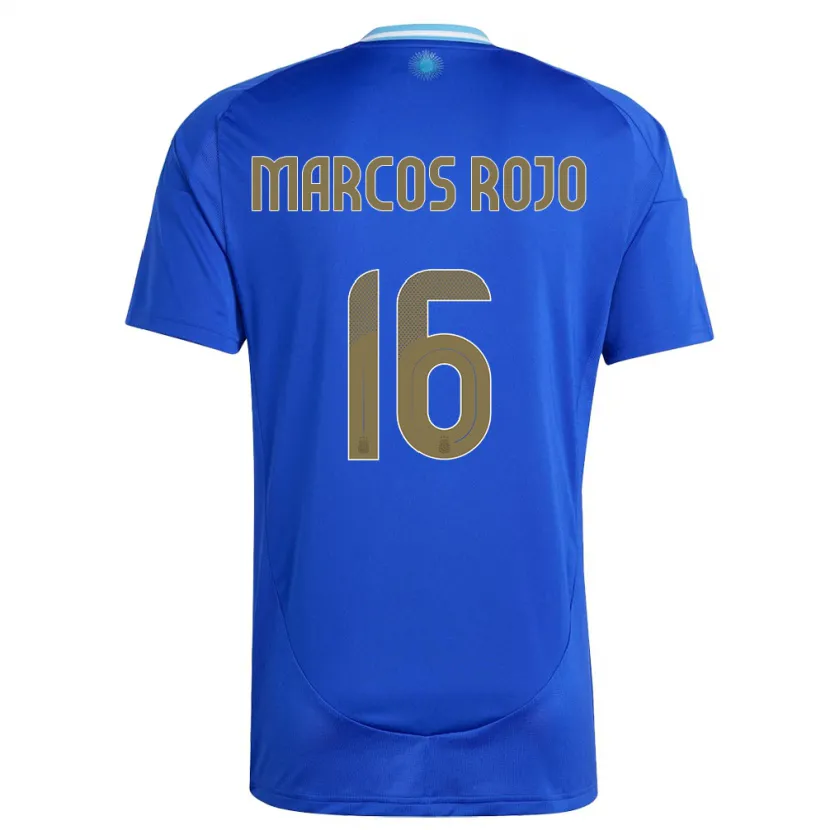 Danxen Kobiety Argentyna Marcos Rojo #16 Niebieski Wyjazdowa Koszulka 24-26 Koszulki Klubowe