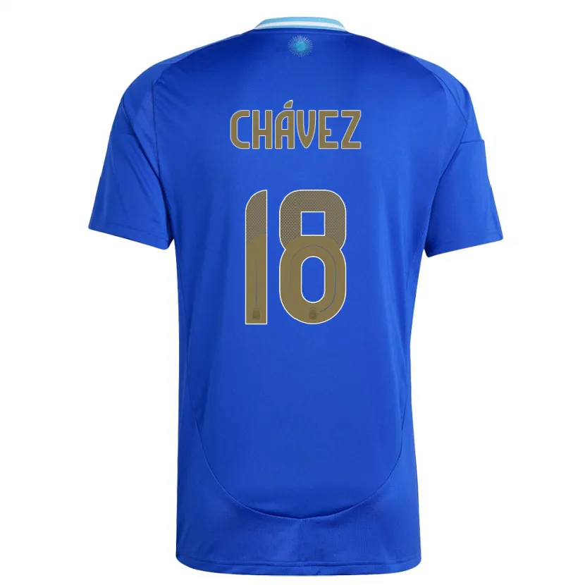 Danxen Kobiety Argentyna Gabriela Chavez #18 Niebieski Wyjazdowa Koszulka 24-26 Koszulki Klubowe