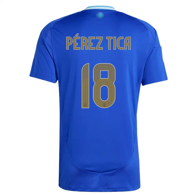 Danxen Kobiety Argentyna Jeremias Perez Tica #18 Niebieski Wyjazdowa Koszulka 24-26 Koszulki Klubowe
