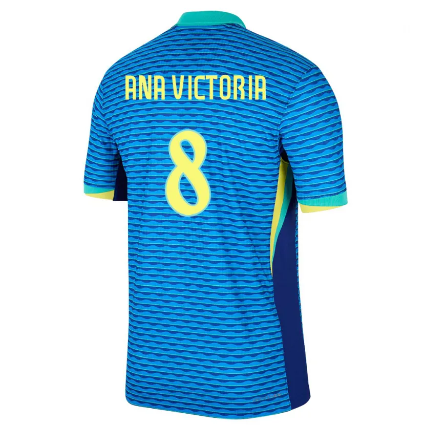 Danxen Kobiety Brazylia Ana Victoria #8 Niebieski Wyjazdowa Koszulka 24-26 Koszulki Klubowe
