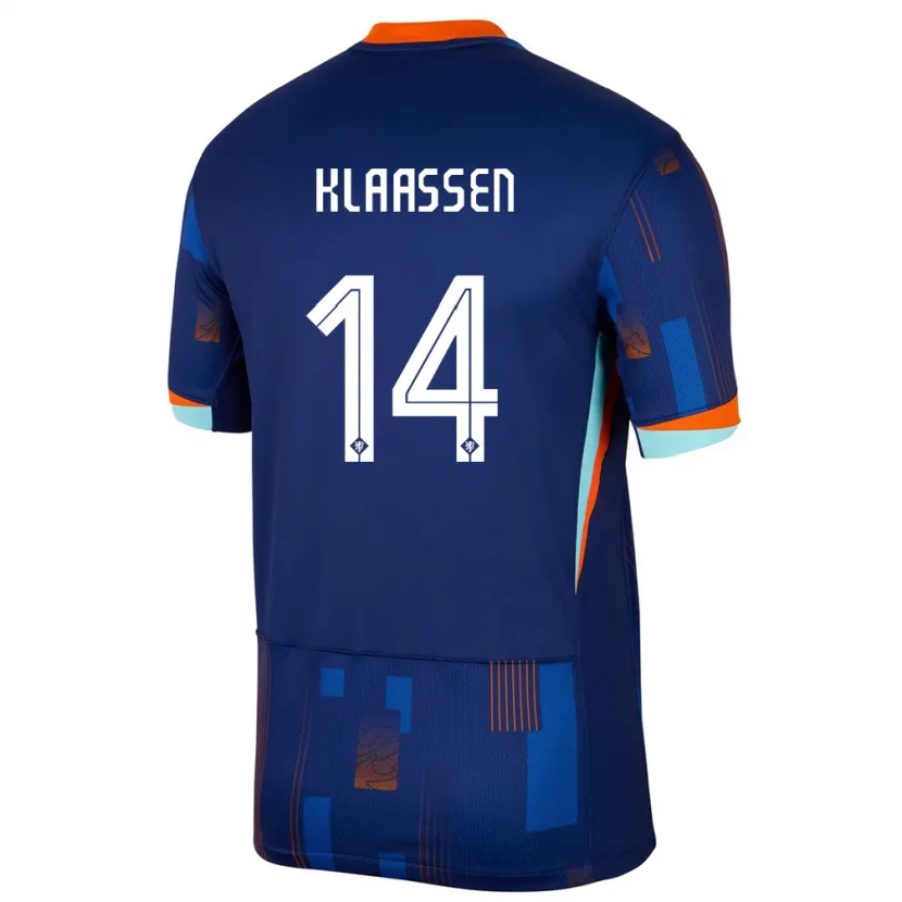 Danxen Kobiety Holandia Davy Klaassen #14 Niebieski Wyjazdowa Koszulka 24-26 Koszulki Klubowe