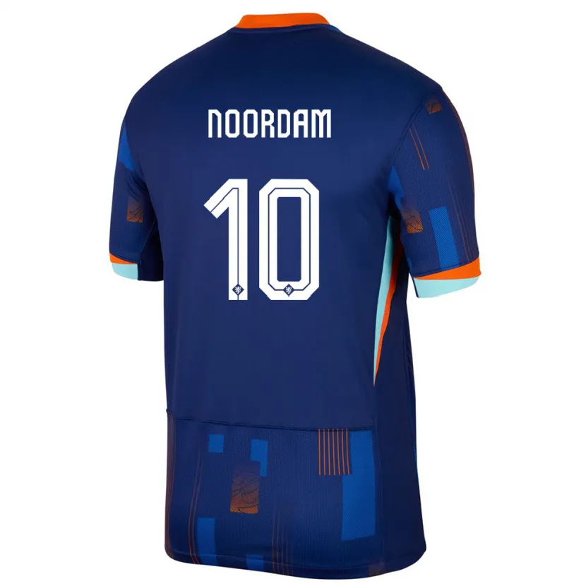 Danxen Kobiety Holandia Nadine Noordam #10 Niebieski Wyjazdowa Koszulka 24-26 Koszulki Klubowe