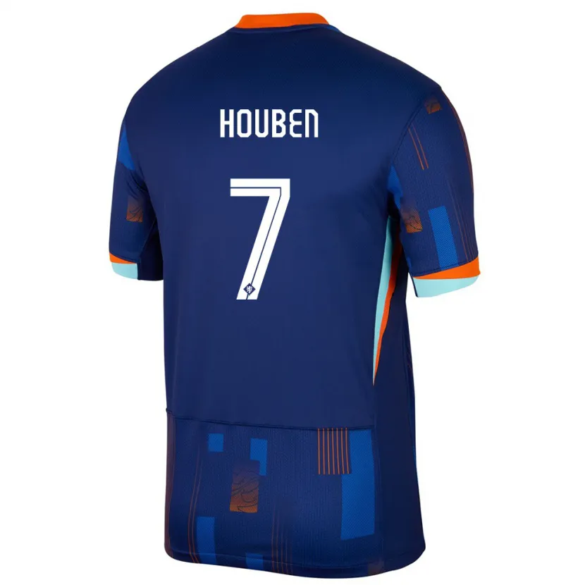 Danxen Kobiety Holandia Iggy Houben #7 Niebieski Wyjazdowa Koszulka 24-26 Koszulki Klubowe
