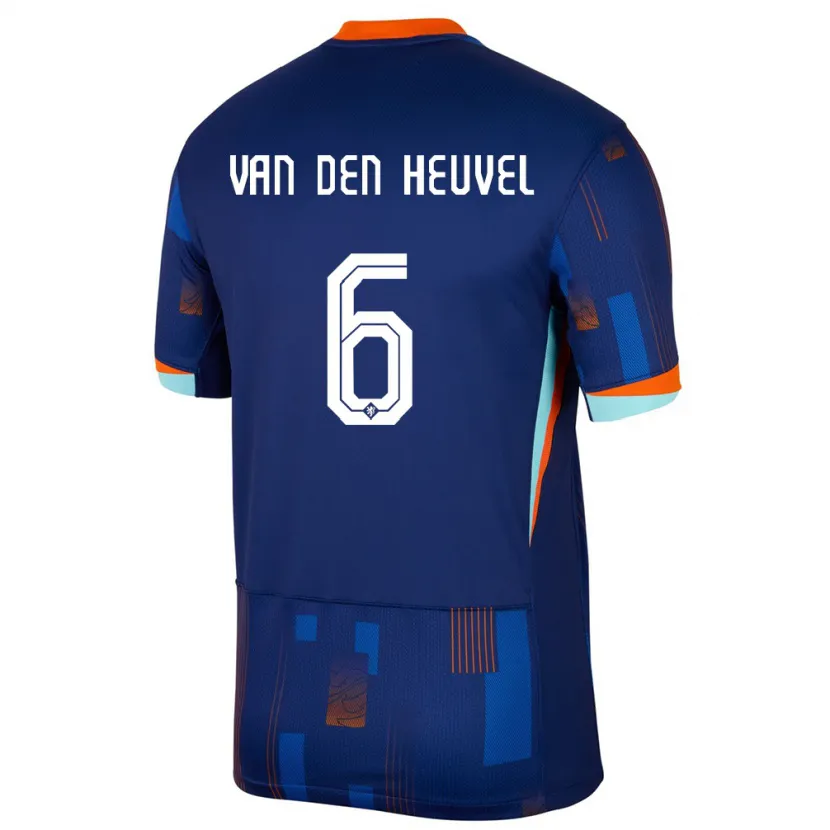 Danxen Kobiety Holandia Tim Van Den Heuvel #6 Niebieski Wyjazdowa Koszulka 24-26 Koszulki Klubowe
