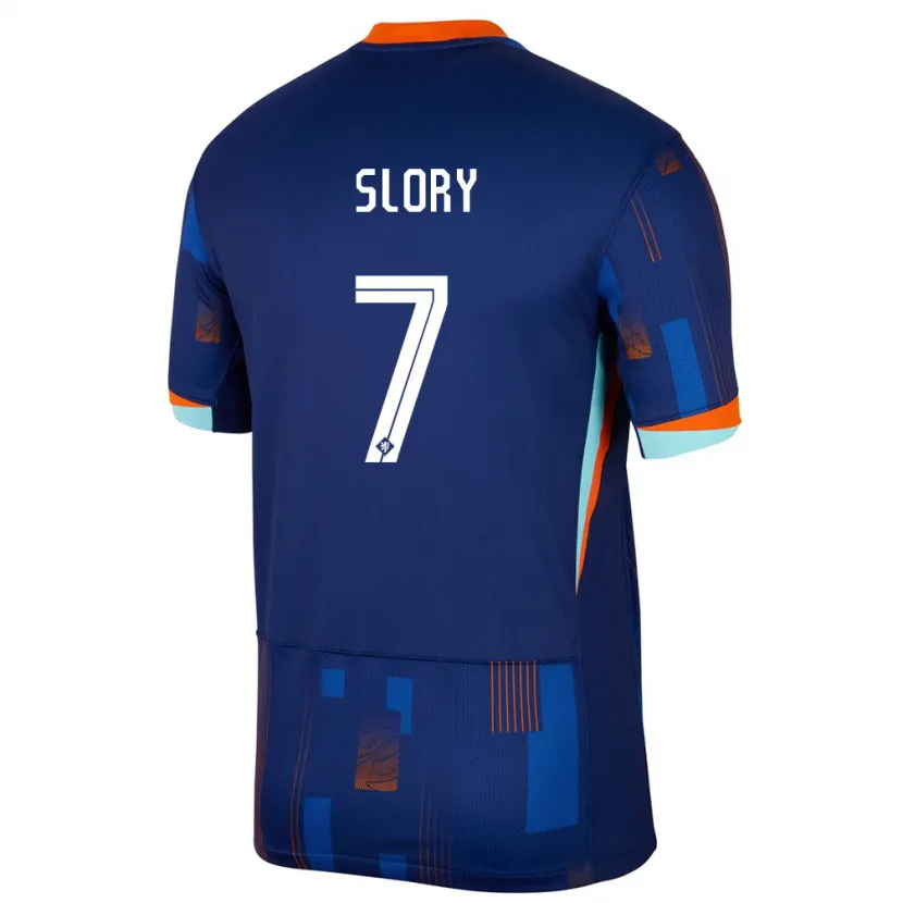 Danxen Kobiety Holandia Jaden Slory #7 Niebieski Wyjazdowa Koszulka 24-26 Koszulki Klubowe