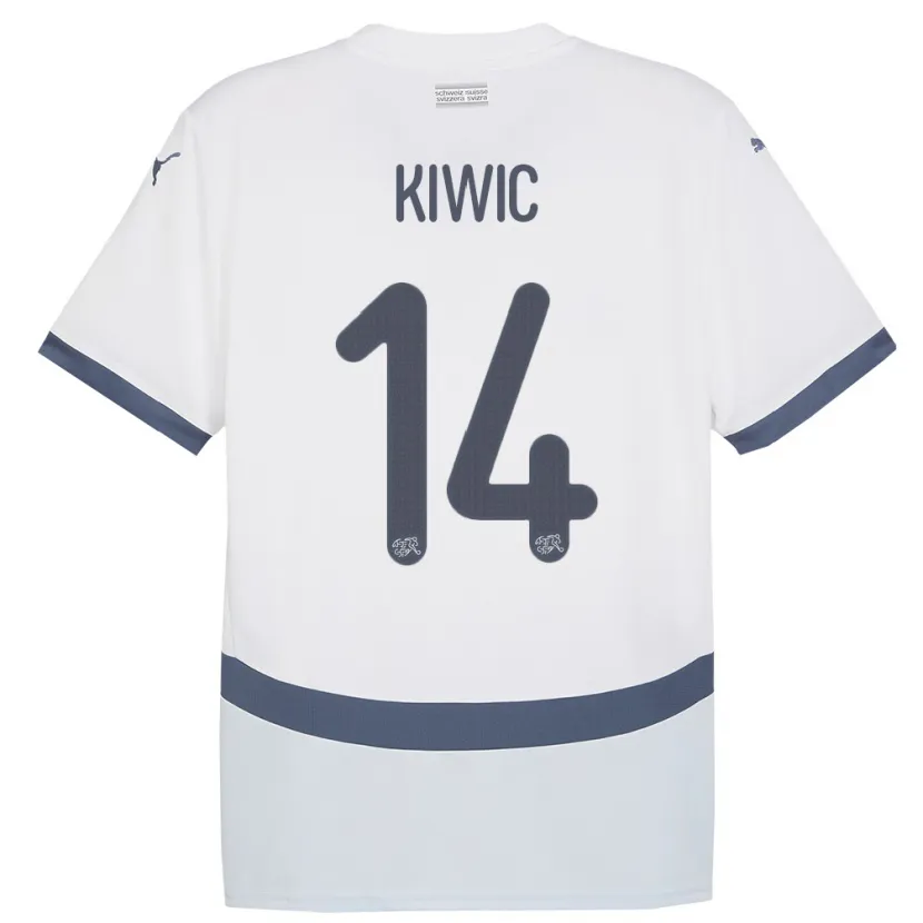 Danxen Kobiety Szwajcaria Rahel Kiwic #14 Biały Wyjazdowa Koszulka 24-26 Koszulki Klubowe