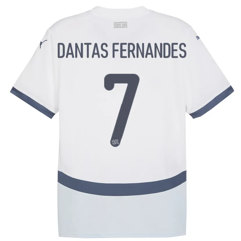 Danxen Kobiety Szwajcaria Ronaldo Dantas Fernandes #7 Biały Wyjazdowa Koszulka 24-26 Koszulki Klubowe