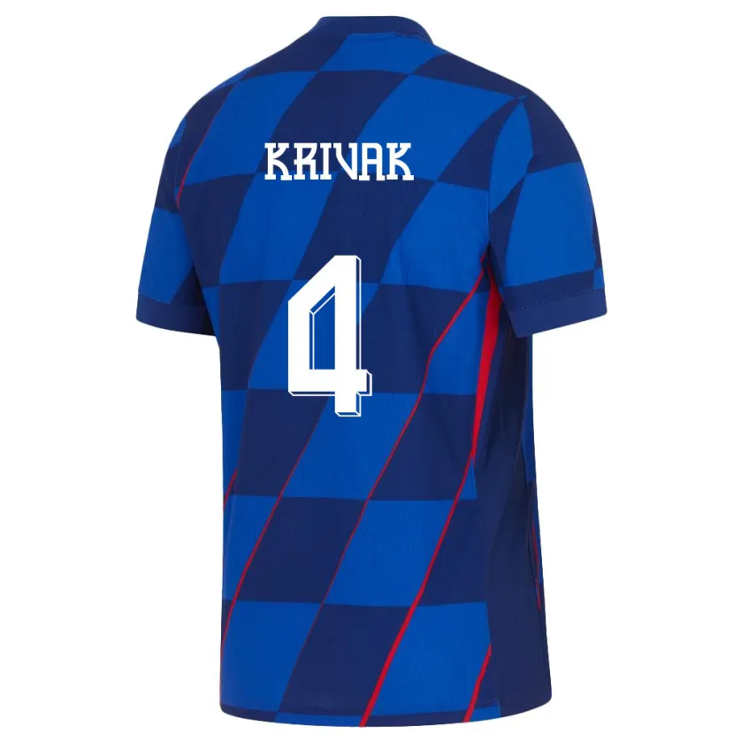 Danxen Kobiety Chorwacja Fabijan Krivak #4 Niebieski Wyjazdowa Koszulka 24-26 Koszulki Klubowe