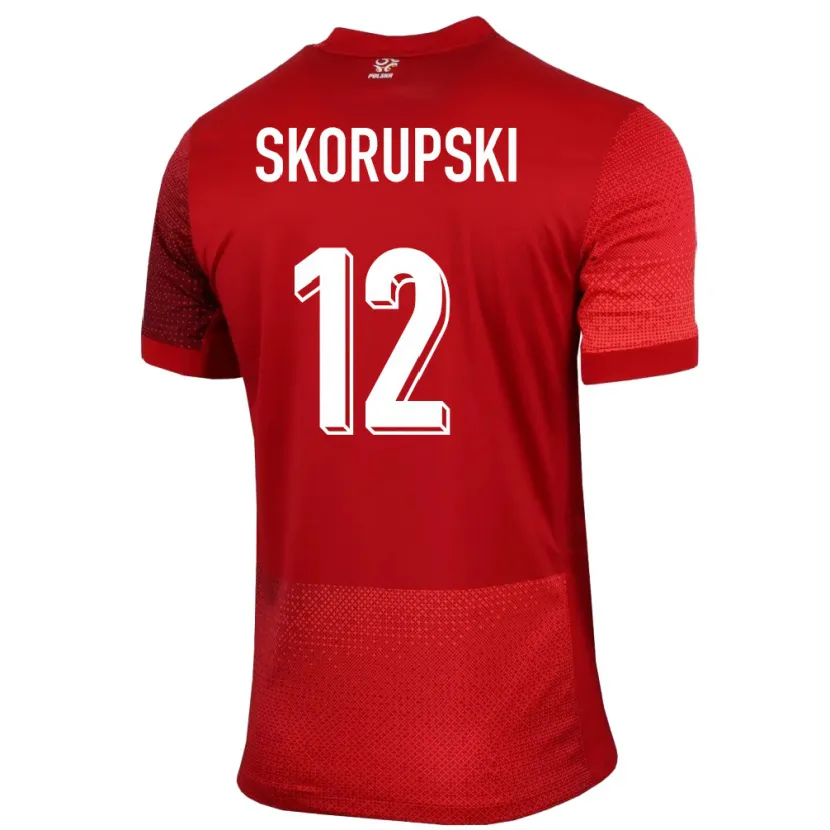 Danxen Kobiety Polska Lukasz Skorupski #12 Czerwony Wyjazdowa Koszulka 24-26 Koszulki Klubowe