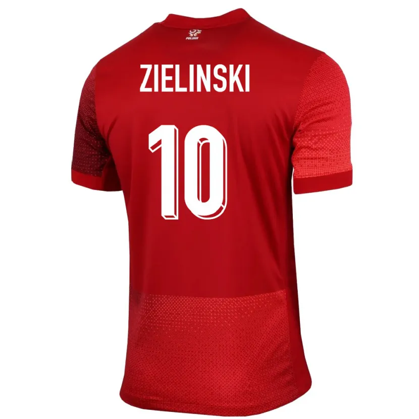 Danxen Kobiety Polska Piotr Zielinski #10 Czerwony Wyjazdowa Koszulka 24-26 Koszulki Klubowe