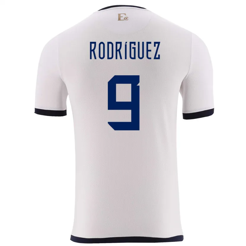 Danxen Kobiety Ecuador Ingrid Rodriguez #9 Biały Wyjazdowa Koszulka 24-26 Koszulki Klubowe