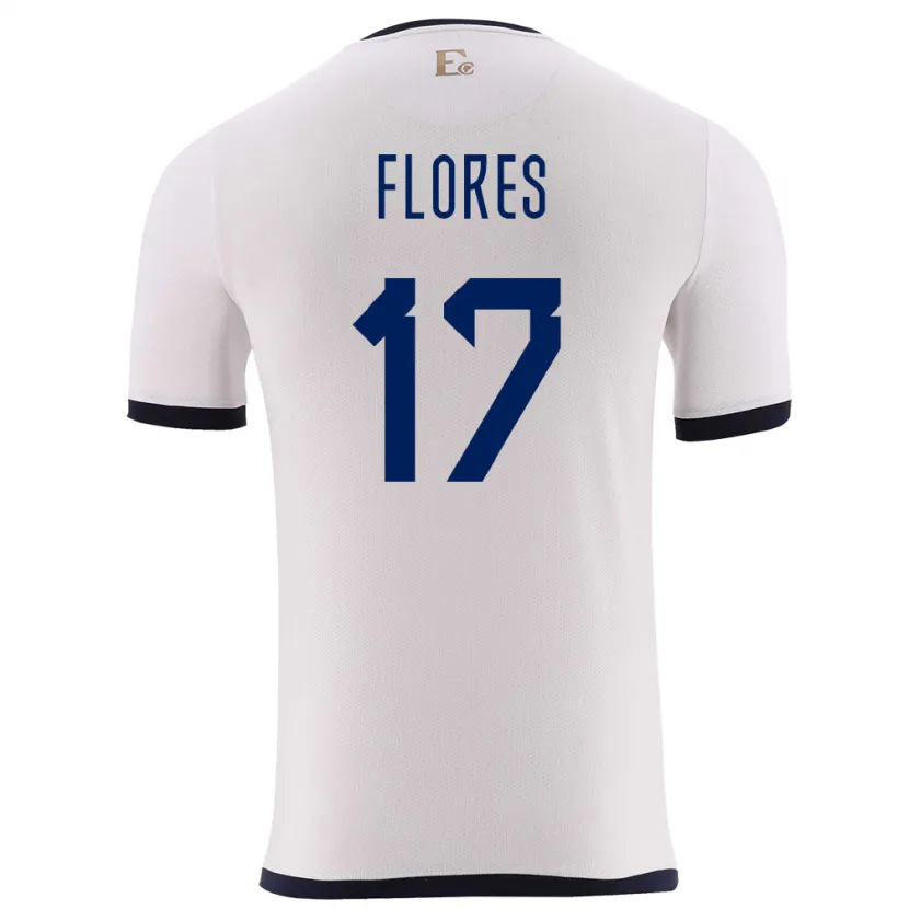 Danxen Kobiety Ecuador Karen Flores #17 Biały Wyjazdowa Koszulka 24-26 Koszulki Klubowe