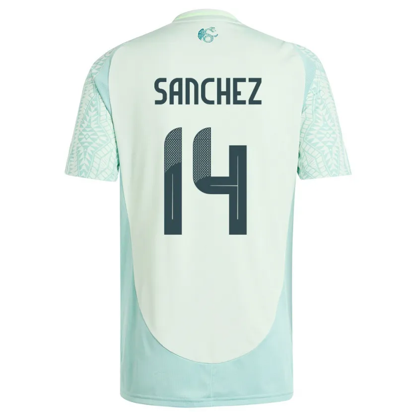 Danxen Kobiety Meksyk Erick Sanchez #14 Lniana Zieleń Wyjazdowa Koszulka 24-26 Koszulki Klubowe