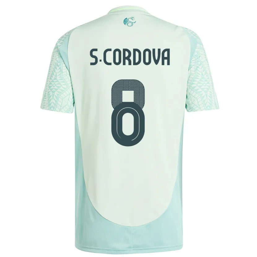 Danxen Kobiety Meksyk Sebastian Cordova #8 Lniana Zieleń Wyjazdowa Koszulka 24-26 Koszulki Klubowe