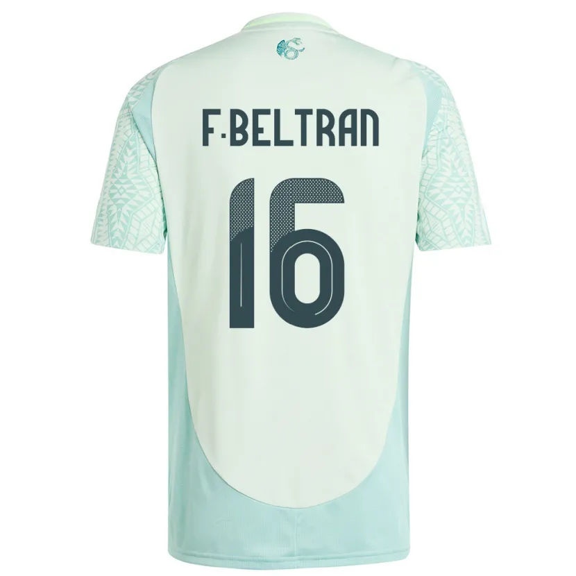 Danxen Kobiety Meksyk Fernando Beltran #16 Lniana Zieleń Wyjazdowa Koszulka 24-26 Koszulki Klubowe