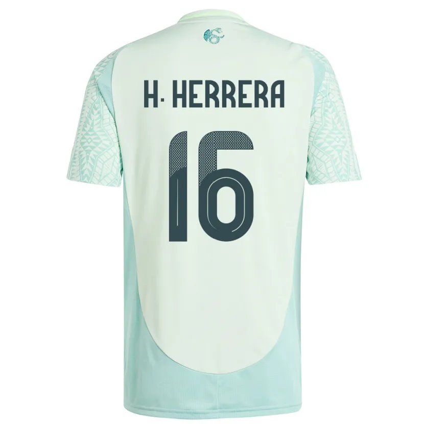 Danxen Kobiety Meksyk Hector Herrera #16 Lniana Zieleń Wyjazdowa Koszulka 24-26 Koszulki Klubowe