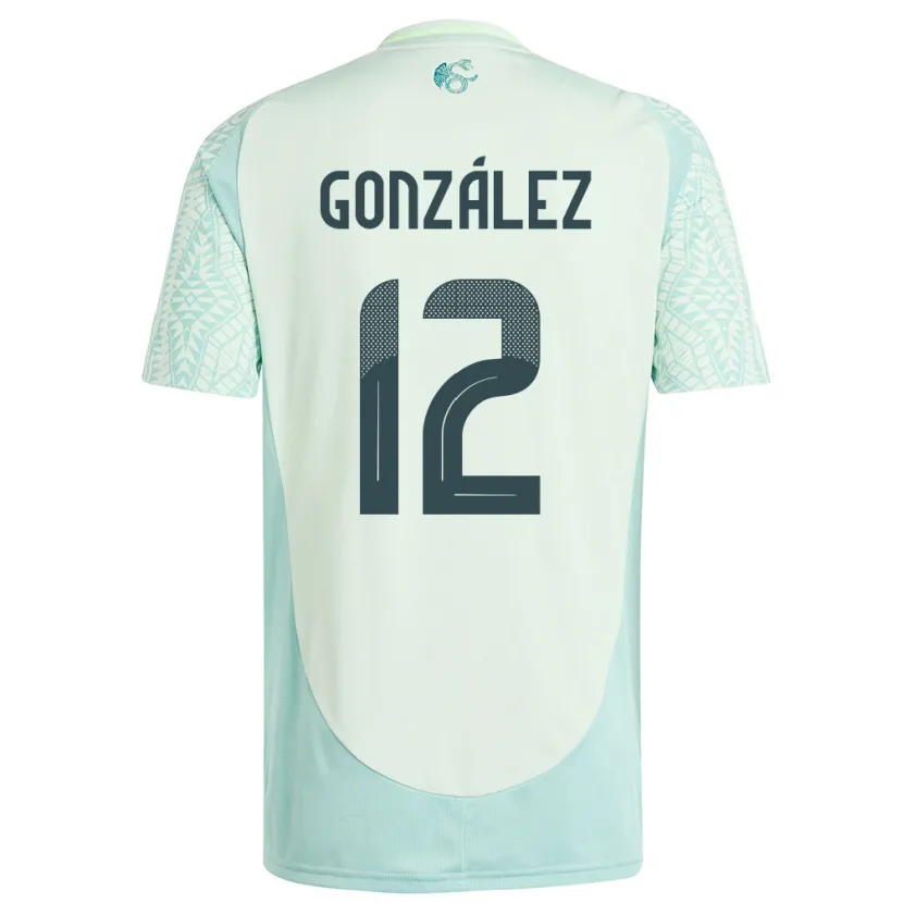 Danxen Kobiety Meksyk Itzel Gonzalez #12 Lniana Zieleń Wyjazdowa Koszulka 24-26 Koszulki Klubowe