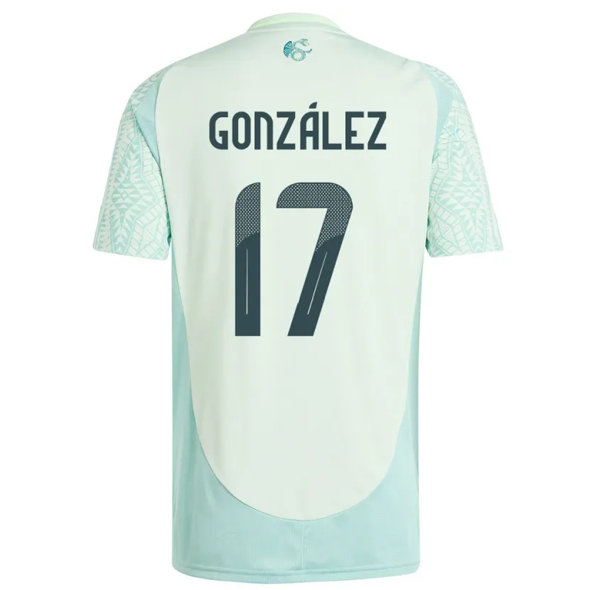 Danxen Kobiety Meksyk Alison Gonzalez #17 Lniana Zieleń Wyjazdowa Koszulka 24-26 Koszulki Klubowe