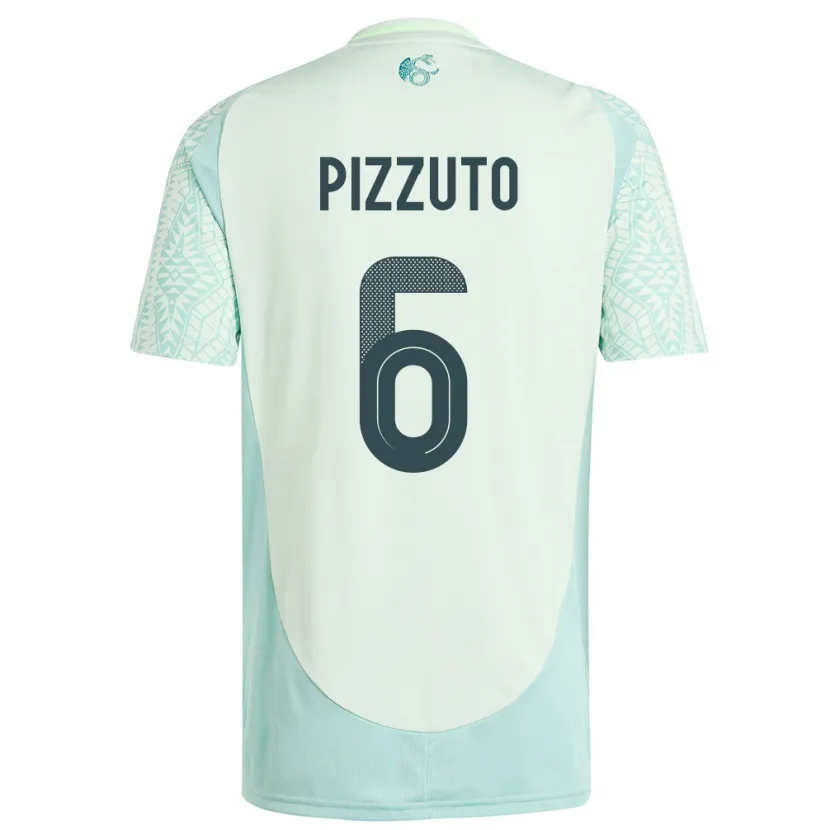 Danxen Kobiety Meksyk Eugenio Pizzuto #6 Lniana Zieleń Wyjazdowa Koszulka 24-26 Koszulki Klubowe