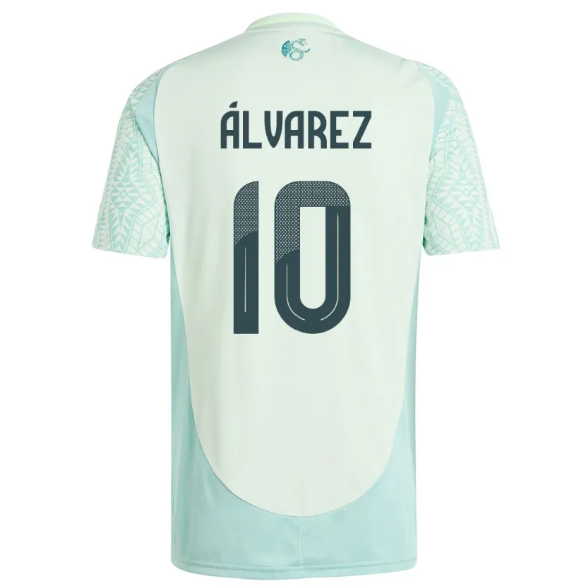Danxen Kobiety Meksyk Efrain Alvarez #10 Lniana Zieleń Wyjazdowa Koszulka 24-26 Koszulki Klubowe
