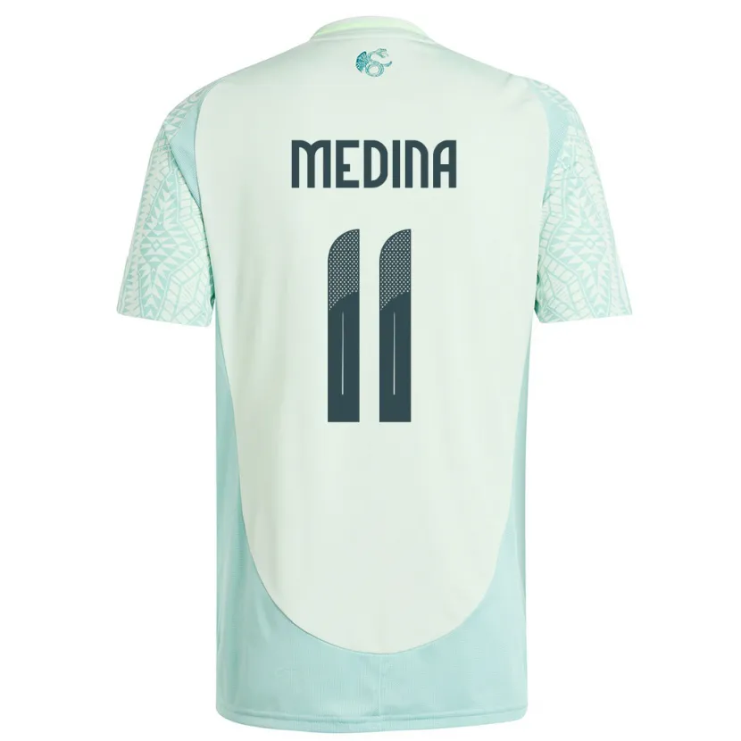 Danxen Kobiety Meksyk Diego Medina #11 Lniana Zieleń Wyjazdowa Koszulka 24-26 Koszulki Klubowe