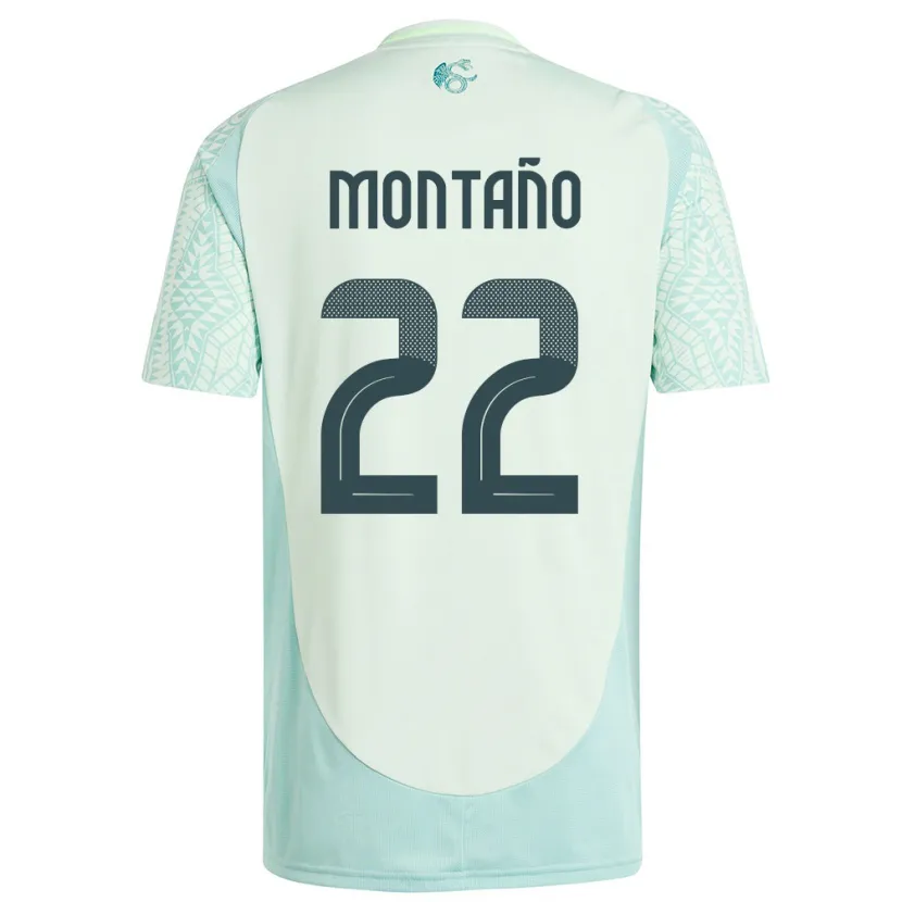 Danxen Kobiety Meksyk Andres Montano #22 Lniana Zieleń Wyjazdowa Koszulka 24-26 Koszulki Klubowe