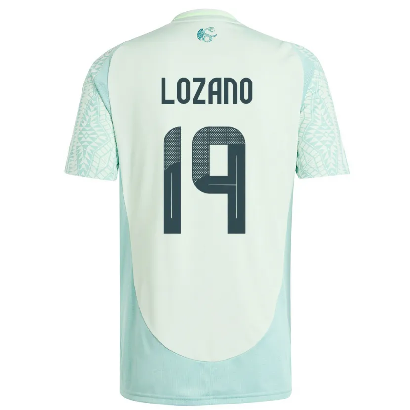Danxen Kobiety Meksyk Esteban Lozano #19 Lniana Zieleń Wyjazdowa Koszulka 24-26 Koszulki Klubowe