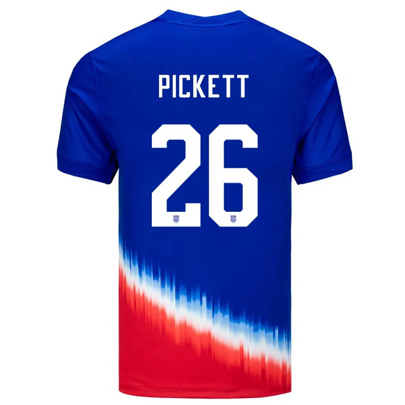 Danxen Kobiety Stany Zjednoczone Carson Pickett #26 Niebieski Wyjazdowa Koszulka 24-26 Koszulki Klubowe