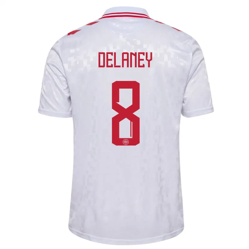 Danxen Kobiety Dania Thomas Delaney #8 Biały Wyjazdowa Koszulka 24-26 Koszulki Klubowe