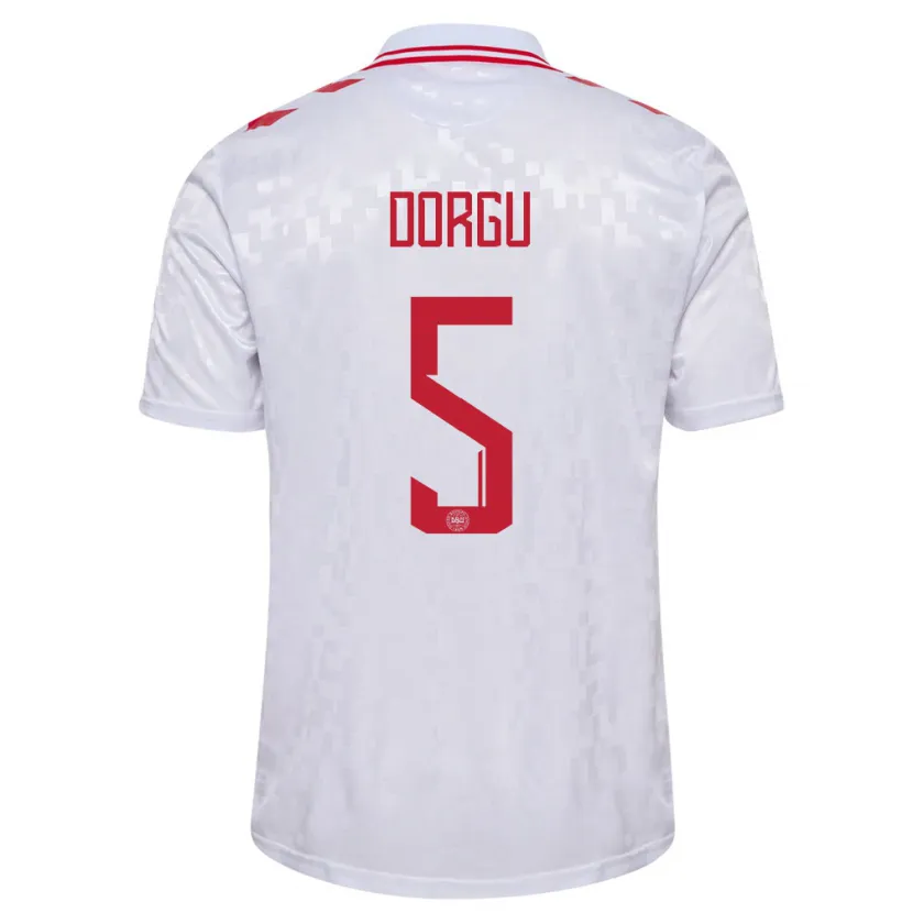 Danxen Kobiety Dania Patrick Dorgu #5 Biały Wyjazdowa Koszulka 24-26 Koszulki Klubowe
