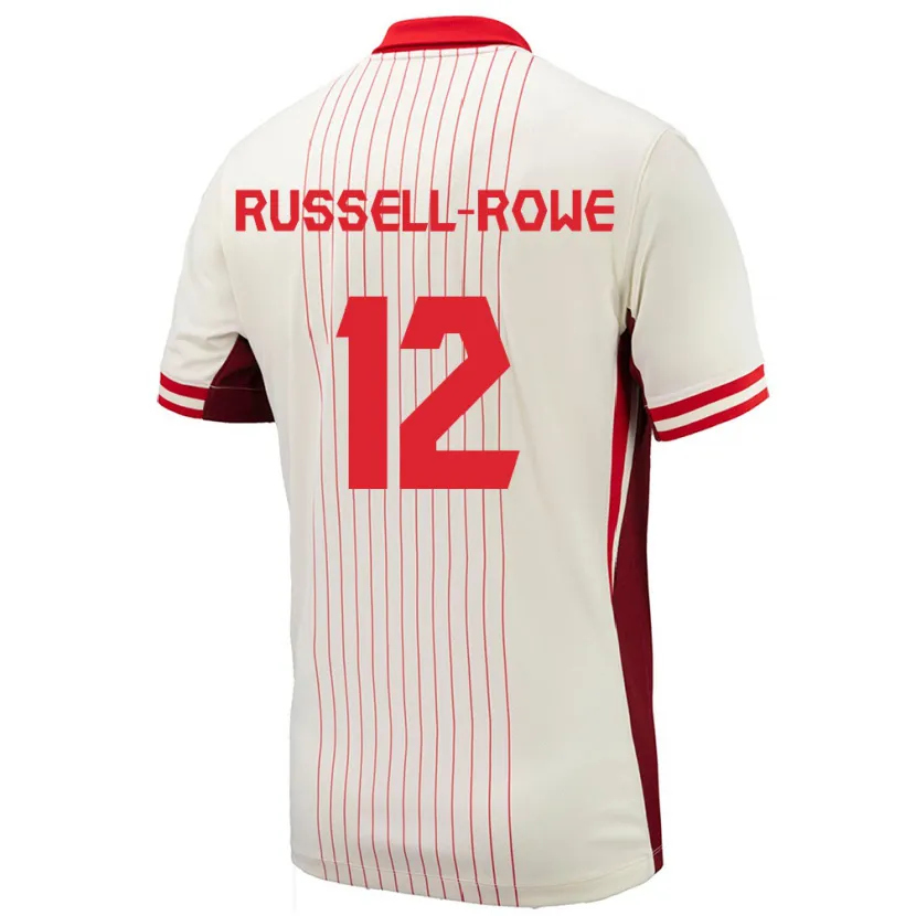 Danxen Kobiety Kanada Jacen Russell-Rowe #12 Biały Wyjazdowa Koszulka 24-26 Koszulki Klubowe