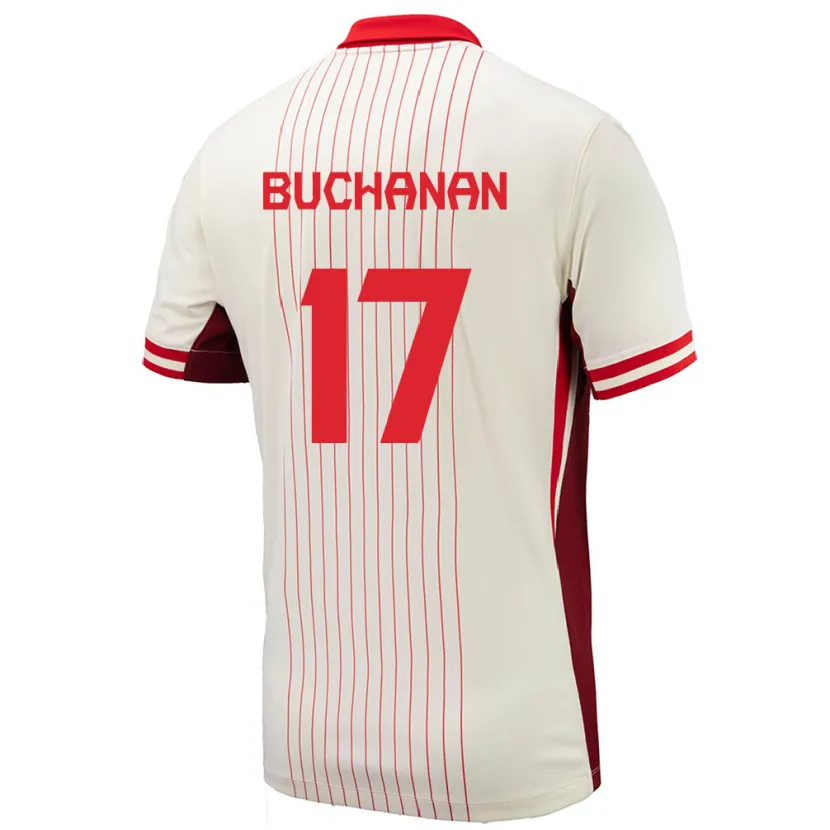 Danxen Kobiety Kanada Tajon Buchanan #17 Biały Wyjazdowa Koszulka 24-26 Koszulki Klubowe