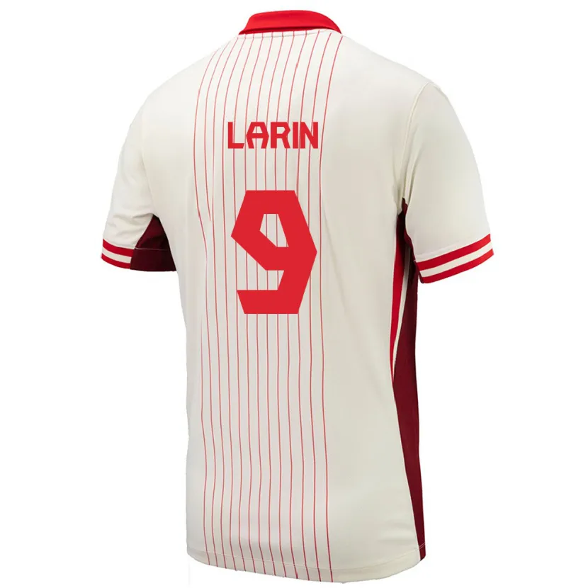 Danxen Kobiety Kanada Cyle Larin #9 Biały Wyjazdowa Koszulka 24-26 Koszulki Klubowe