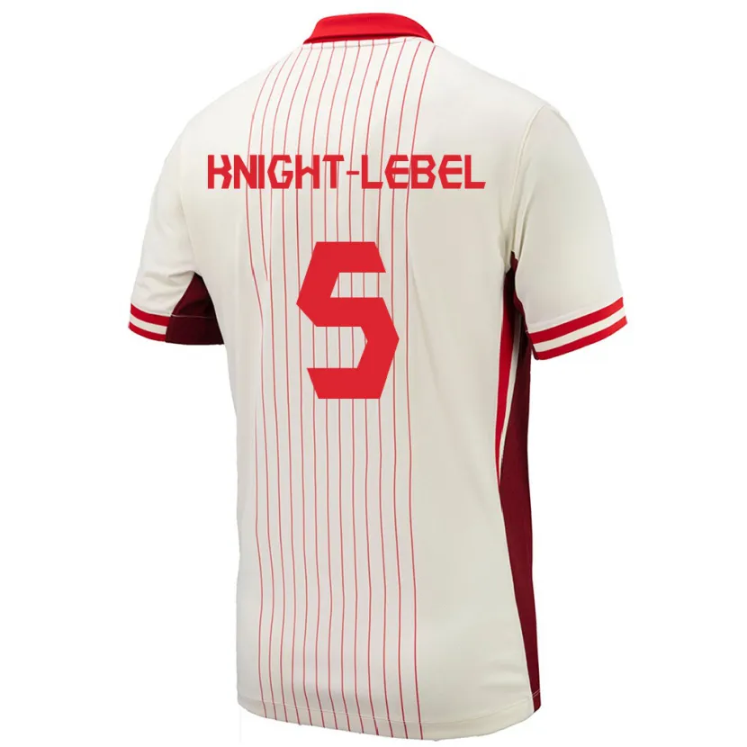 Danxen Kobiety Kanada Jamie Knight-Lebel #5 Biały Wyjazdowa Koszulka 24-26 Koszulki Klubowe