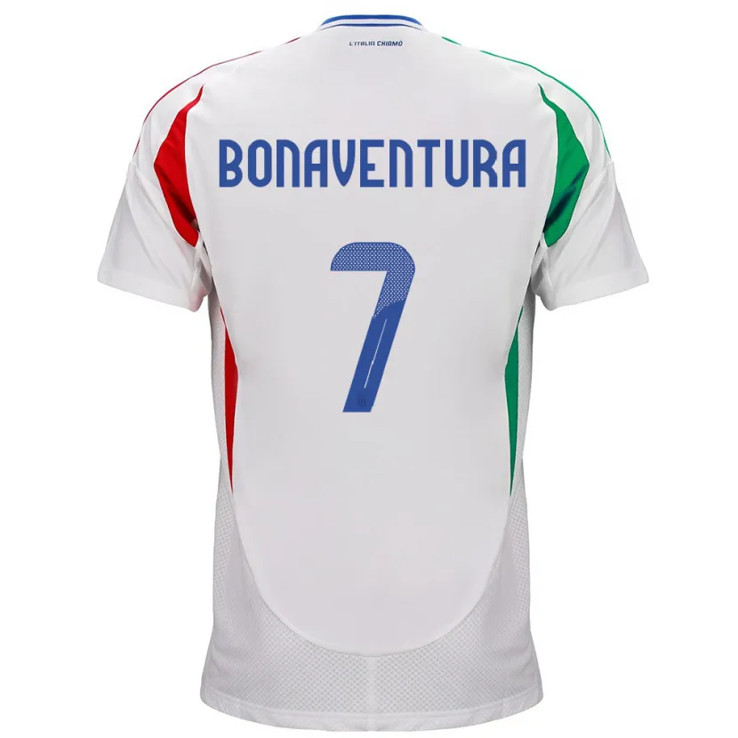 Danxen Kobiety Włochy Giacomo Bonaventura #7 Biały Wyjazdowa Koszulka 24-26 Koszulki Klubowe