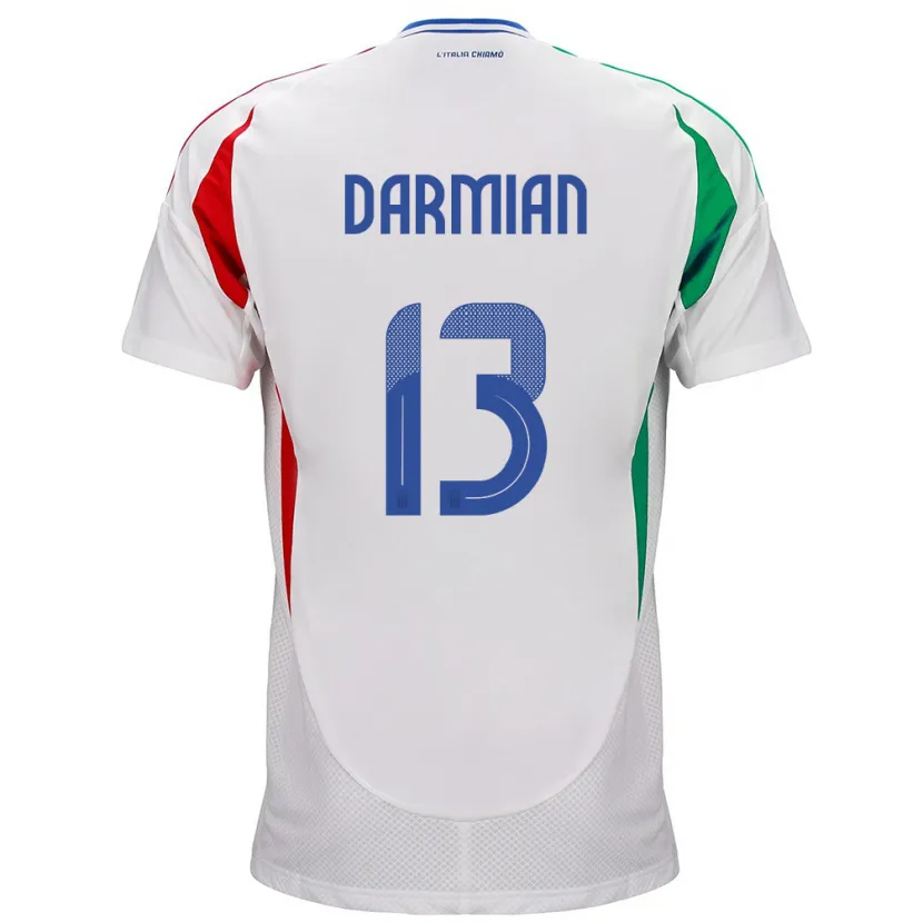 Danxen Kobiety Włochy Matteo Darmian #13 Biały Wyjazdowa Koszulka 24-26 Koszulki Klubowe
